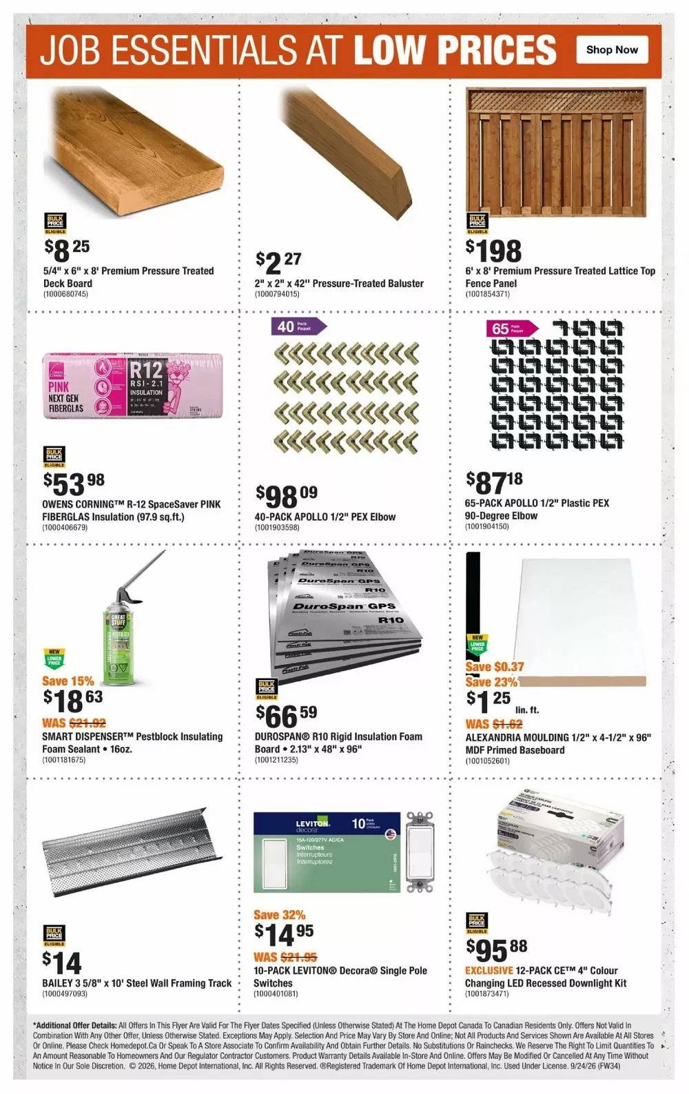 home depot flyer september 24 october 7 8 993
