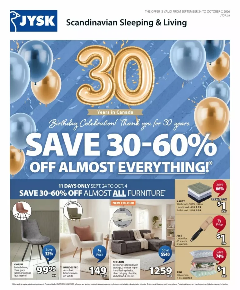 jysk flyer canada week 39-40 next week flyer
