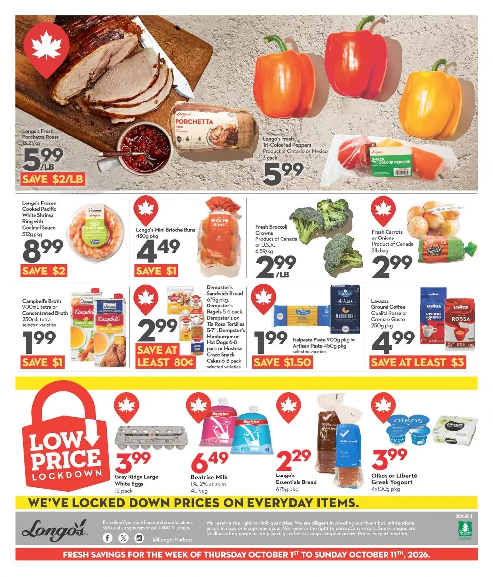 Longo's Flyer October 8 - October 14, 2026 2 longos flyer october 1 11 2