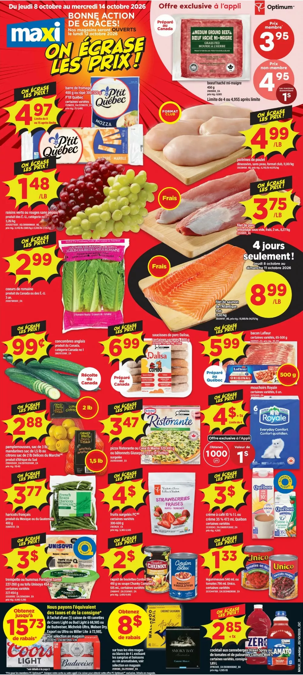 Maxi Flyer Canada October 8 - October 14, 2026 1 maxi flyer week 41, maxi circulaire semaine 41