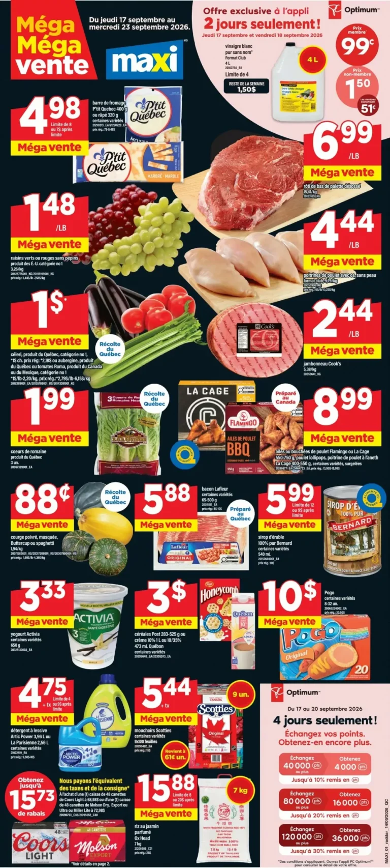 maxi flyer week-38, maxi circulaire semaine-38