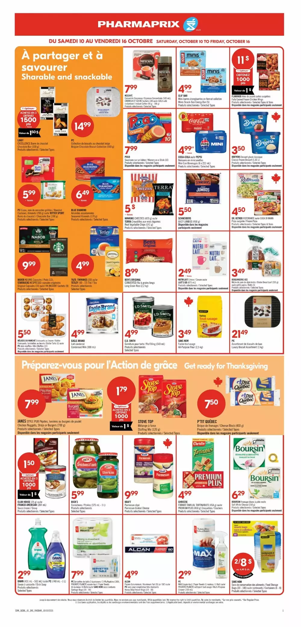 pharmaprix flyer october 10 15 9 924