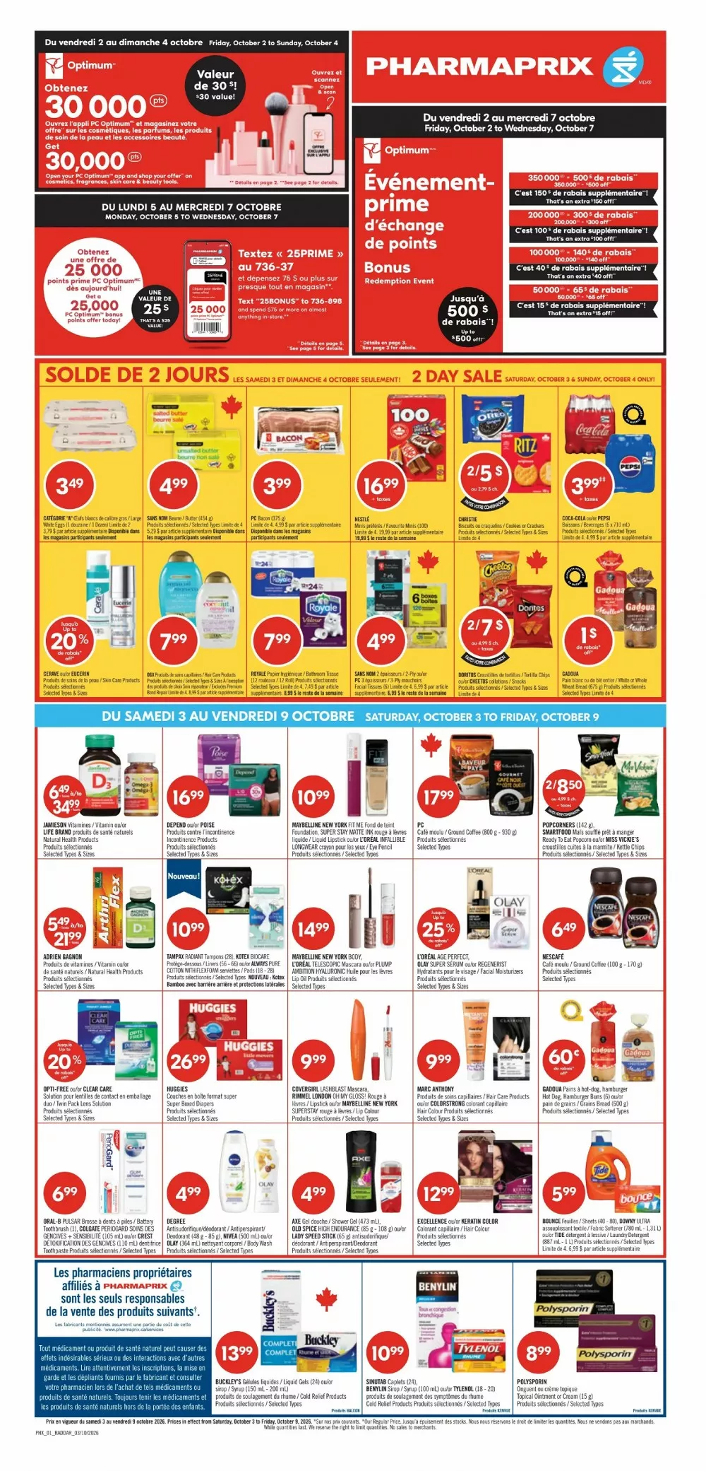 Pharmaprix Flyer October 3 to October 8, 2026 1 pharmaprix flyer week 40