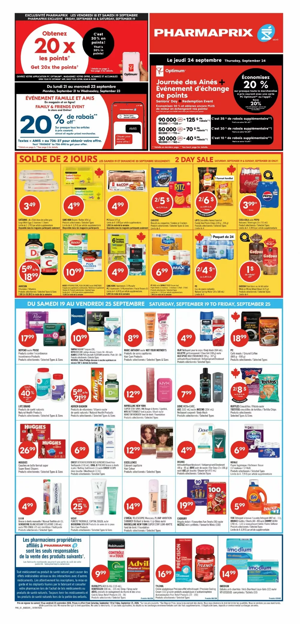 Pharmaprix Flyer September 19 to September 24, 2026 1 pharmaprix flyer week 38