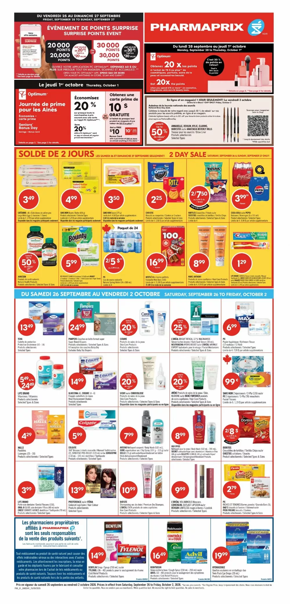 Pharmaprix Flyer September 26 to October 1, 2026 1 pharmaprix flyer week 39