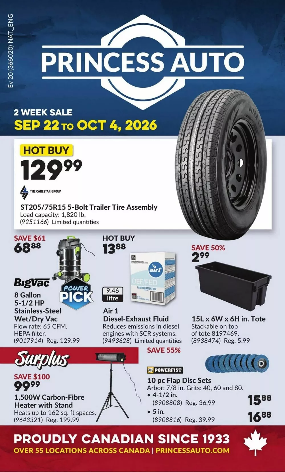 Princess Auto Flyer October 6 to October 18, 2026 1 princess auto flyer week 38-39