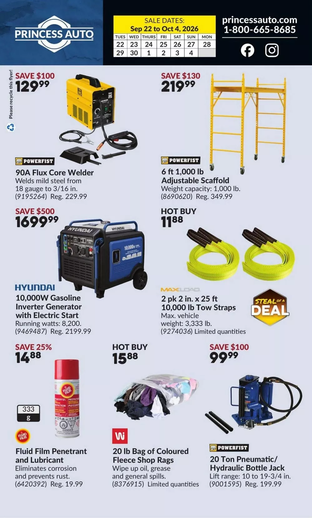 Princess Auto Flyer October 6 to October 18, 2026 2 princess auto flyer sept 22 oct 4 2