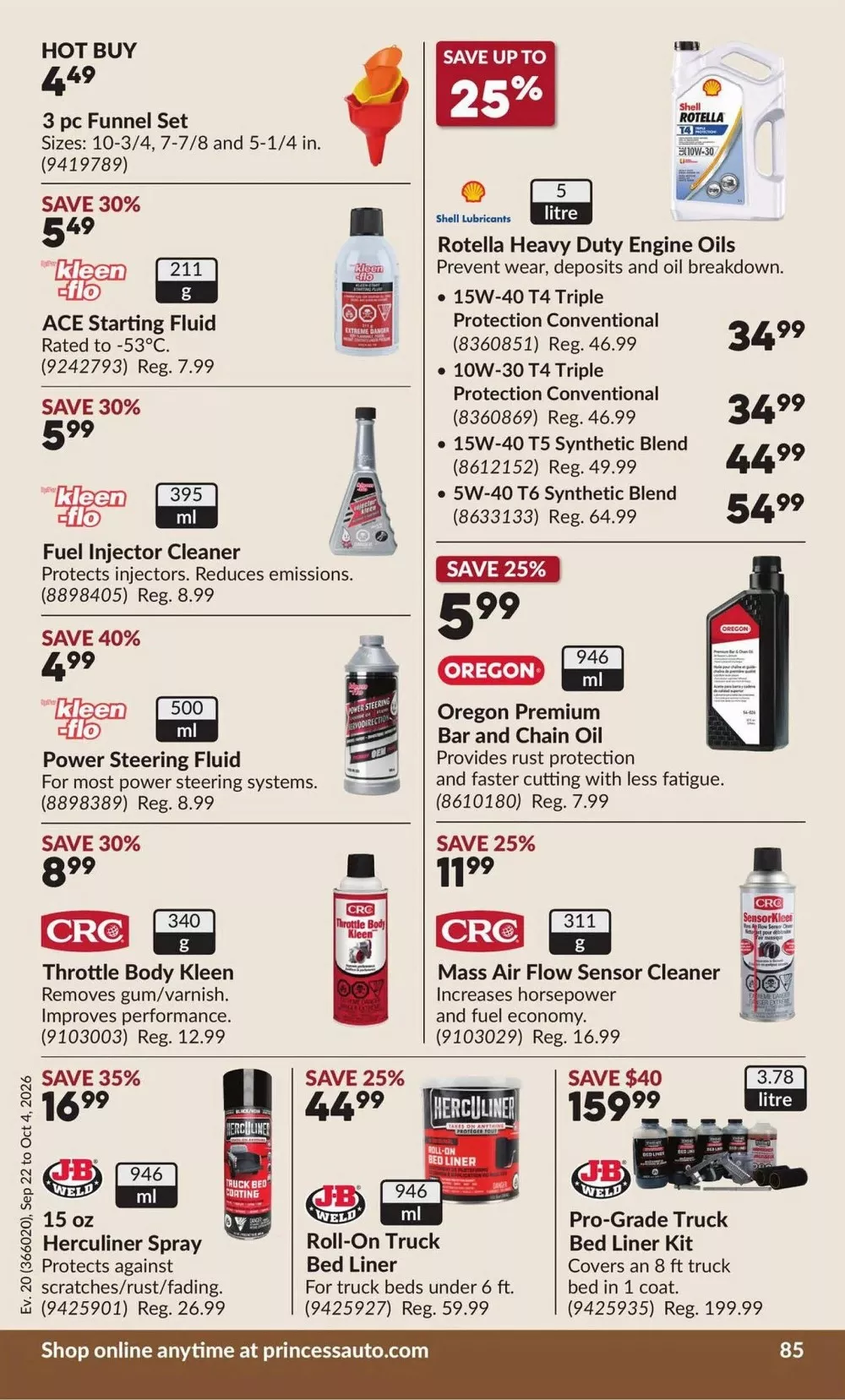 princess auto flyer sept 22 oct 4 88