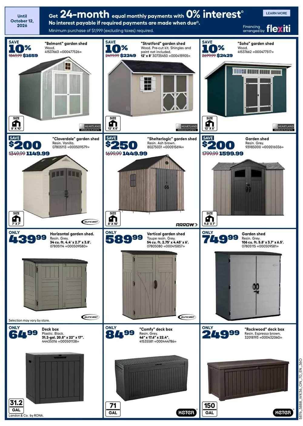 rona flyer october 1 7 19