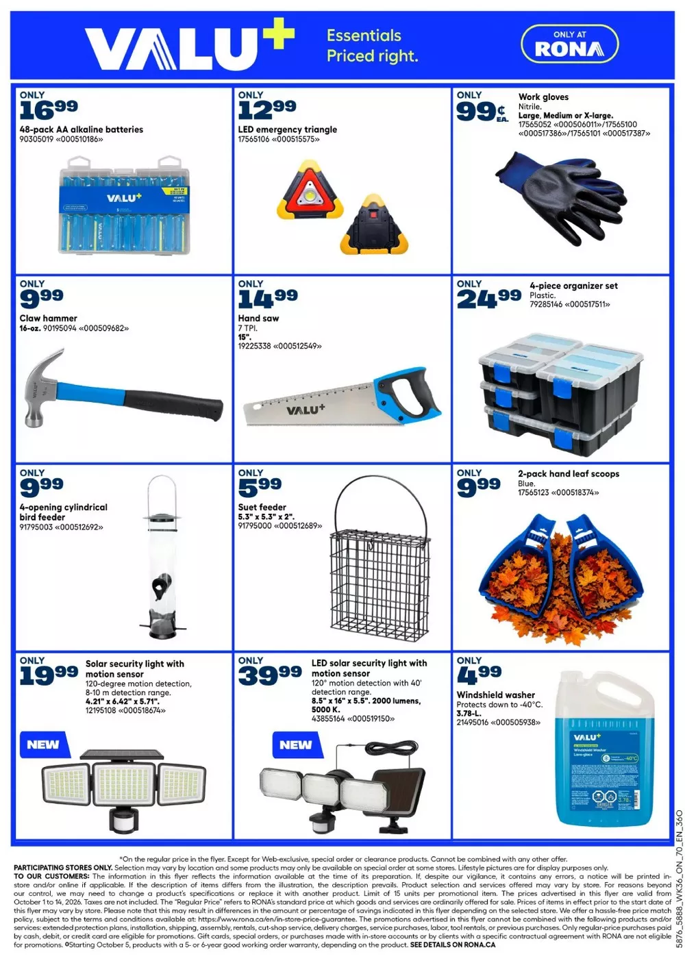 rona flyer october 1 7 5