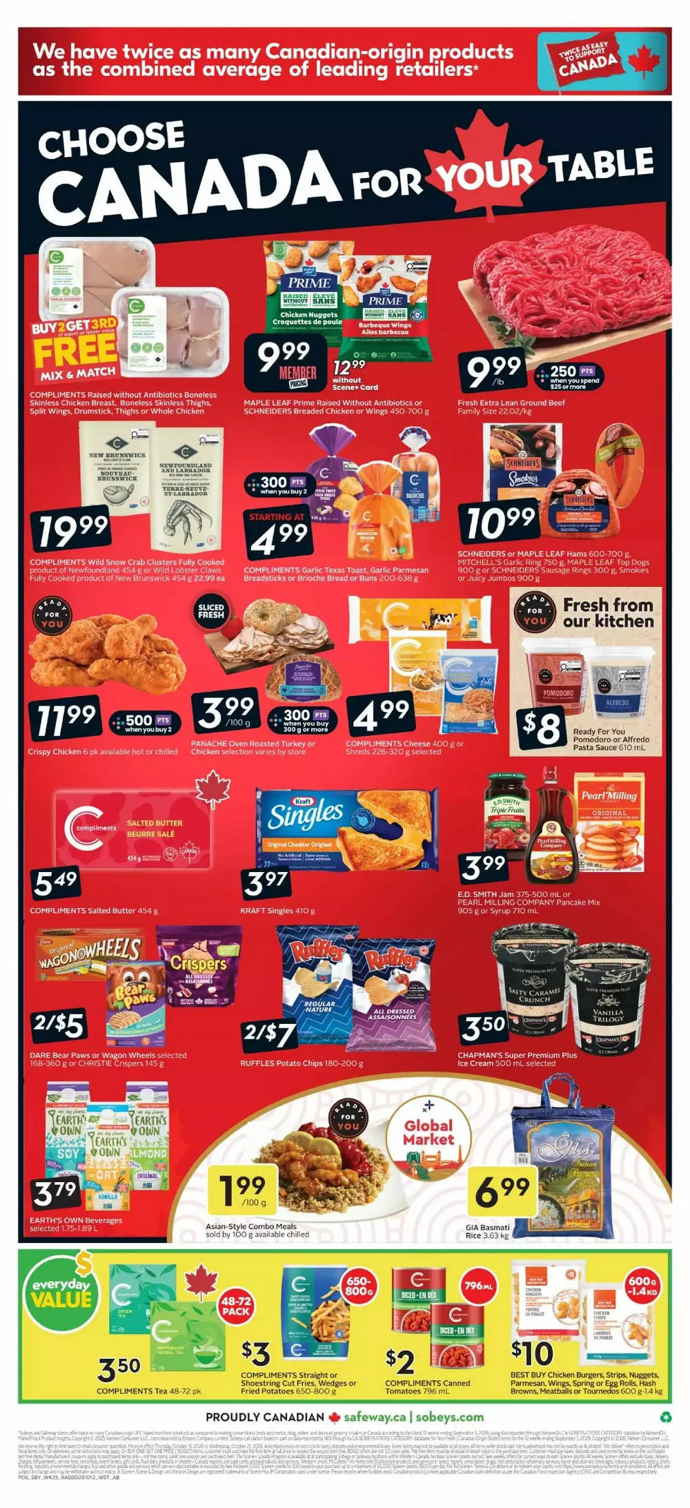 Safeway Flyer Canada (WEST) October 22 - October 28, 2026 2 safeway sobeys flyer west october 15 21 2