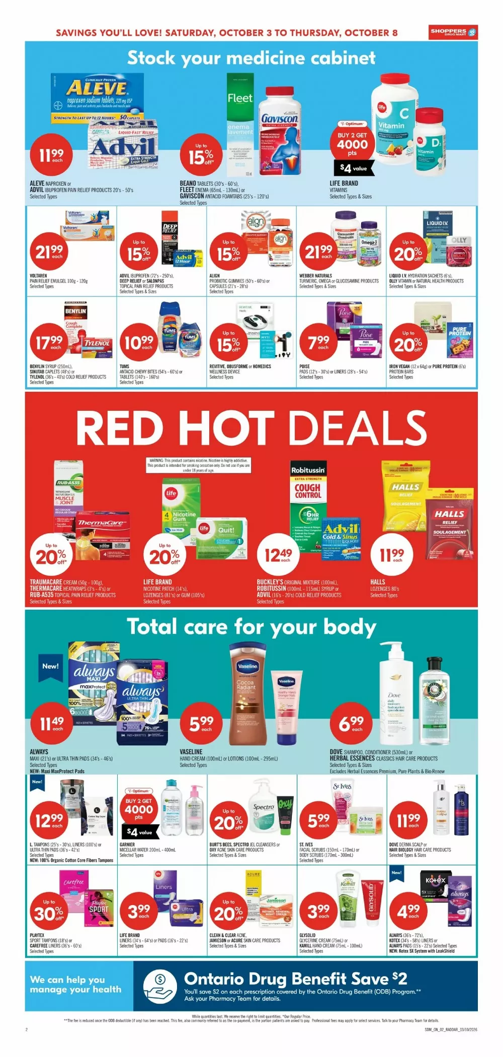 shoppers drug mart flyer october 3 8 7 929