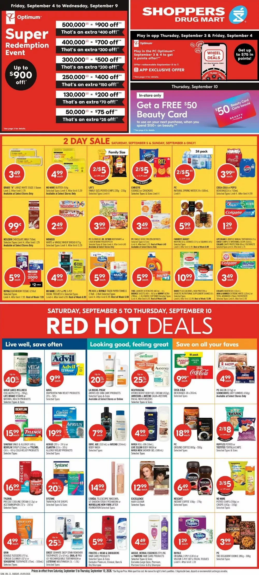 Shoppers Drug Mart Flyer 5 September to 10 September, 2026 1 shoppers drug mart flyer wk-36