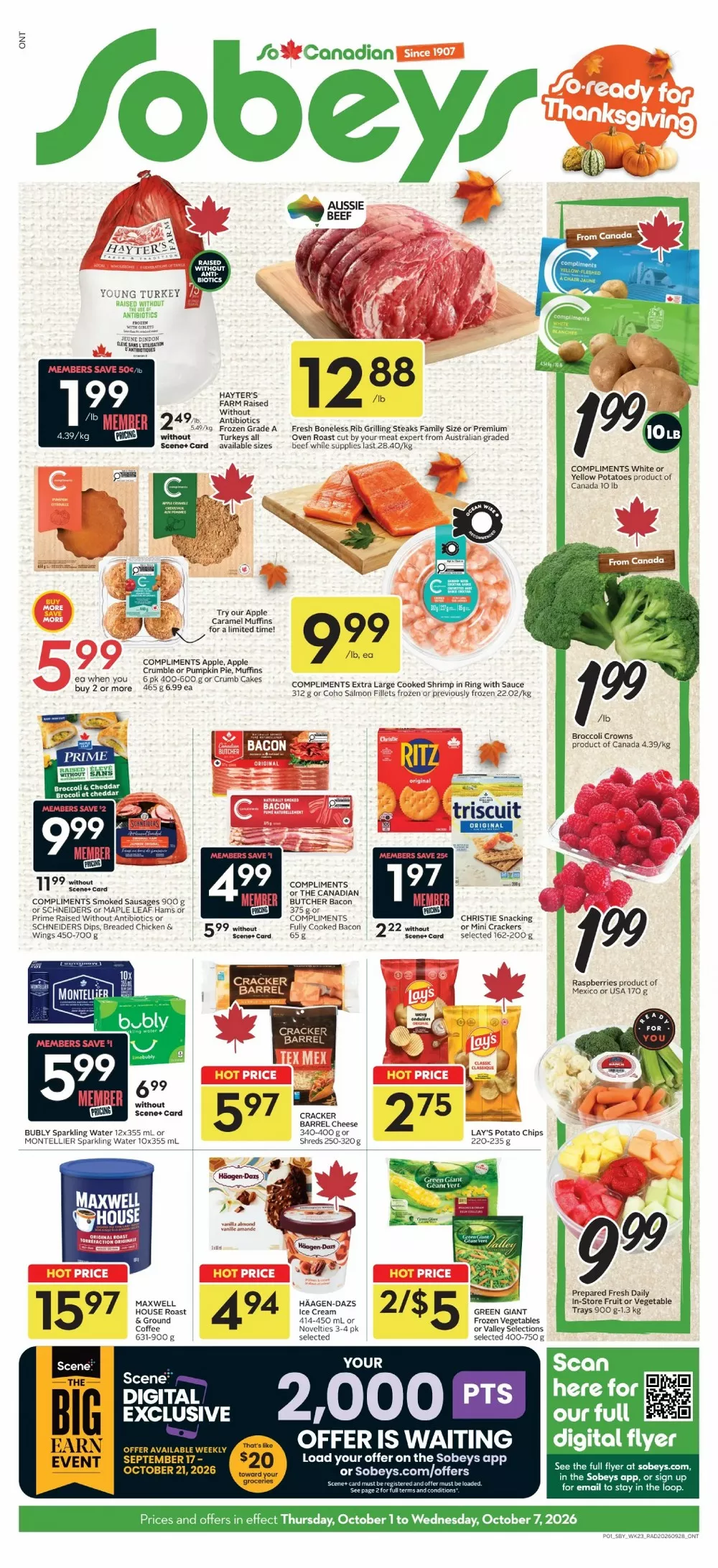 Sobeys Flyer Canada (ON) October 8 - October 14, 2026 1 sobeys flyer on tomorrow week 40