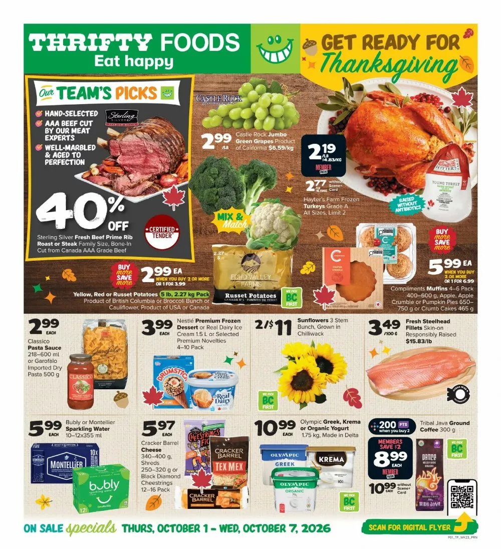 thrifty foods flyer week 40 tomorrow
