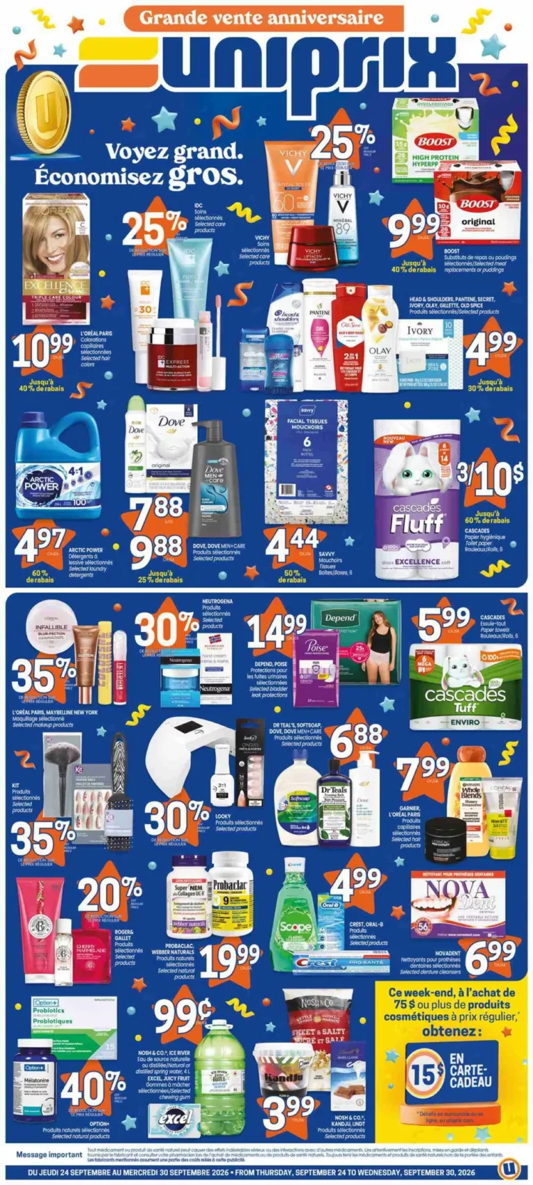 uniprix flyer week 39, uniprix circular semaine 39