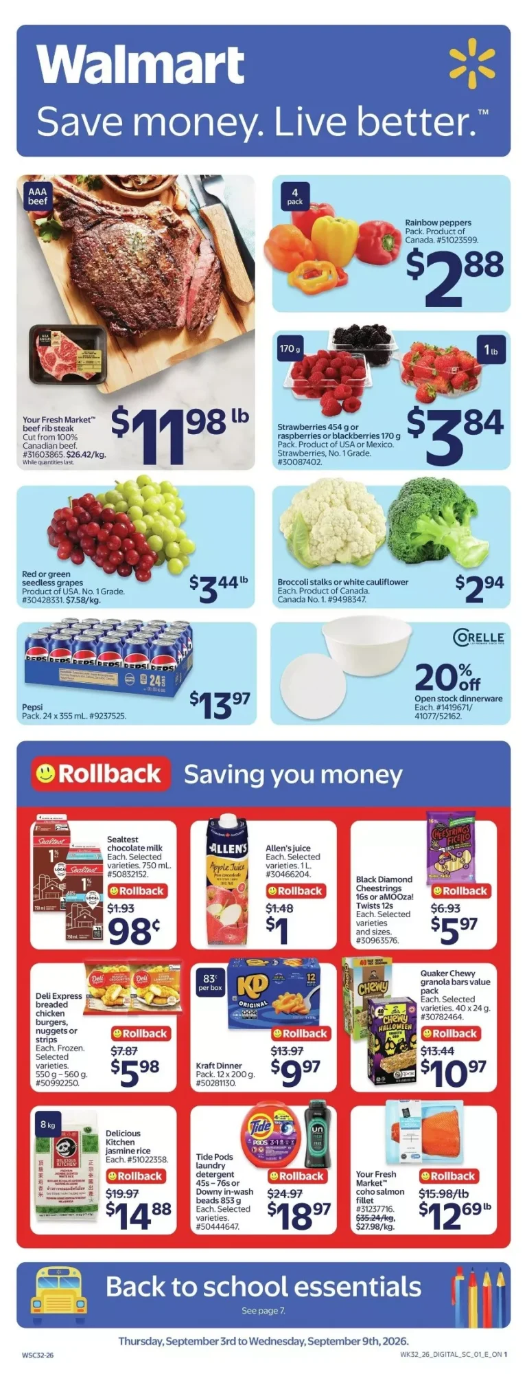 walmart flyer september 3-9 new wk36 flyer