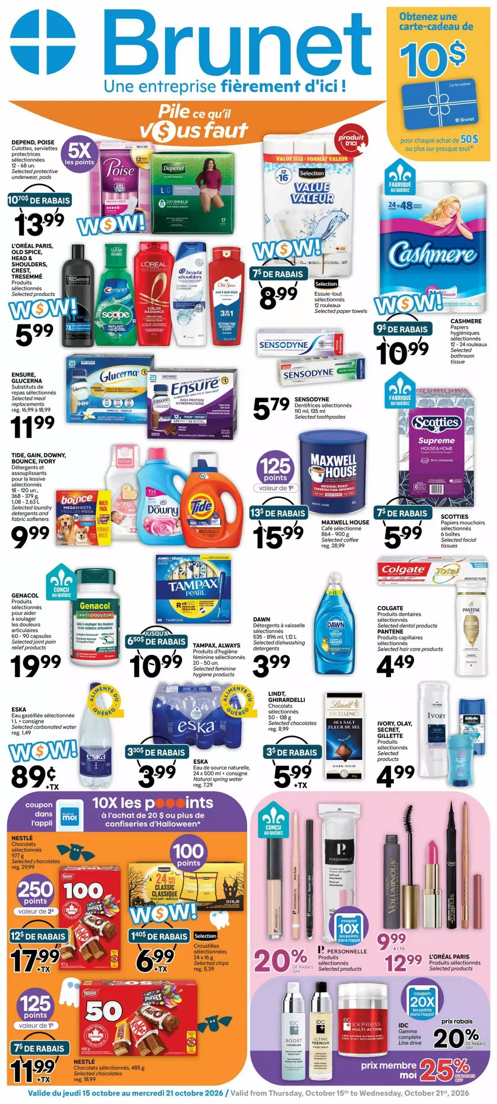 Brunet Flyer October 15 - October 21, 2026 1 brunet flyer week 42, brunet circulaire semaine 42