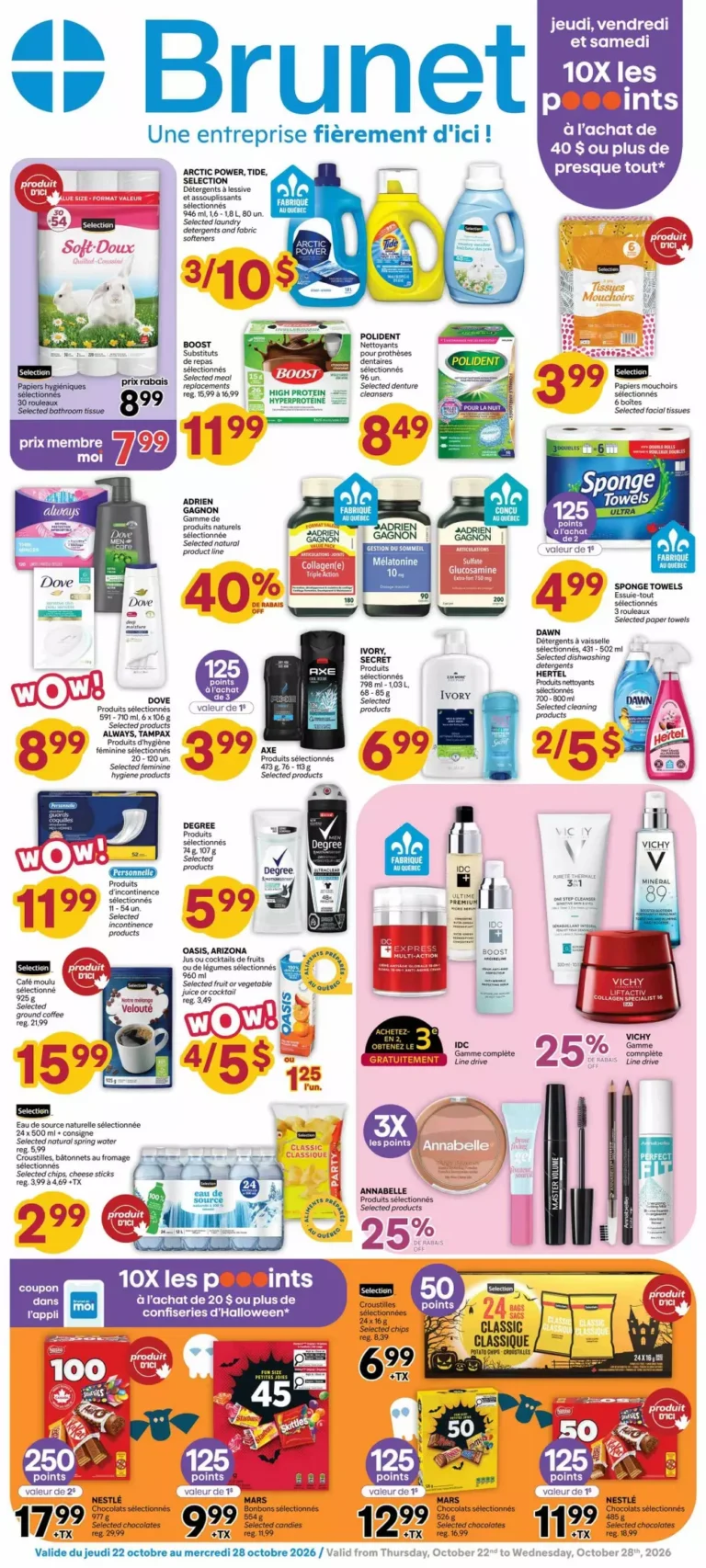 brunet flyer week 43, brunet circulaire semaine 43