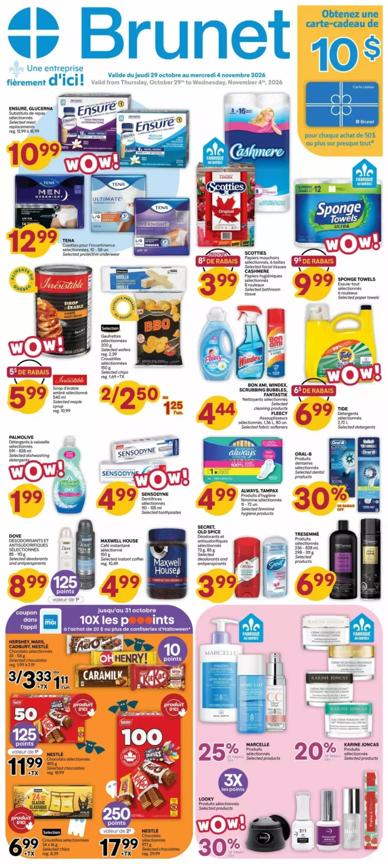 brunet flyer week 44, brunet circulaire semaine 44