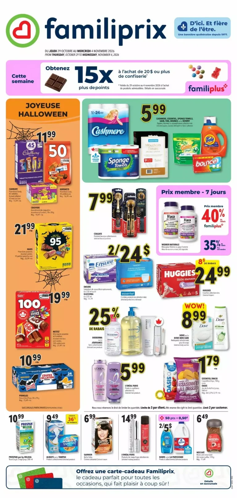 familiprix flyer week 44, familiprix circulaire semaine 44