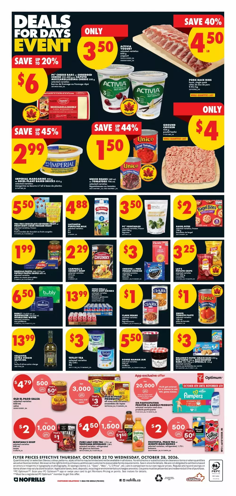no frills flyer on october 22 28 4 500