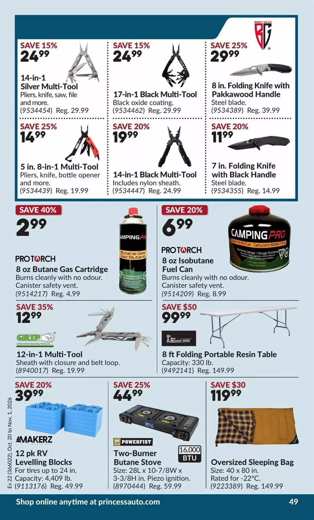 princess auto flyer october 20 november 1 50 278