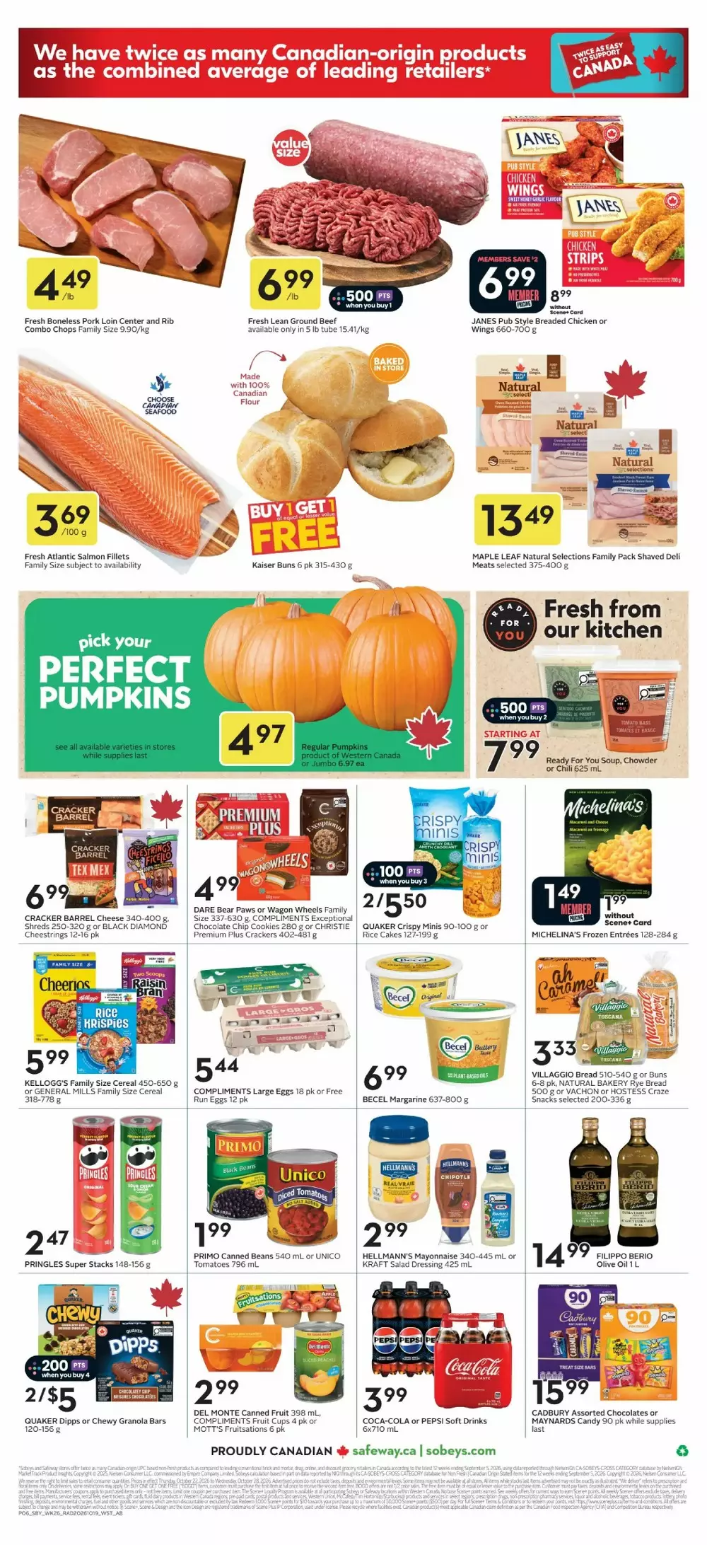 Safeway Flyer Canada (WEST) October 22 - October 28, 2026 2 safeway sobeys flyer west october 22 28 2