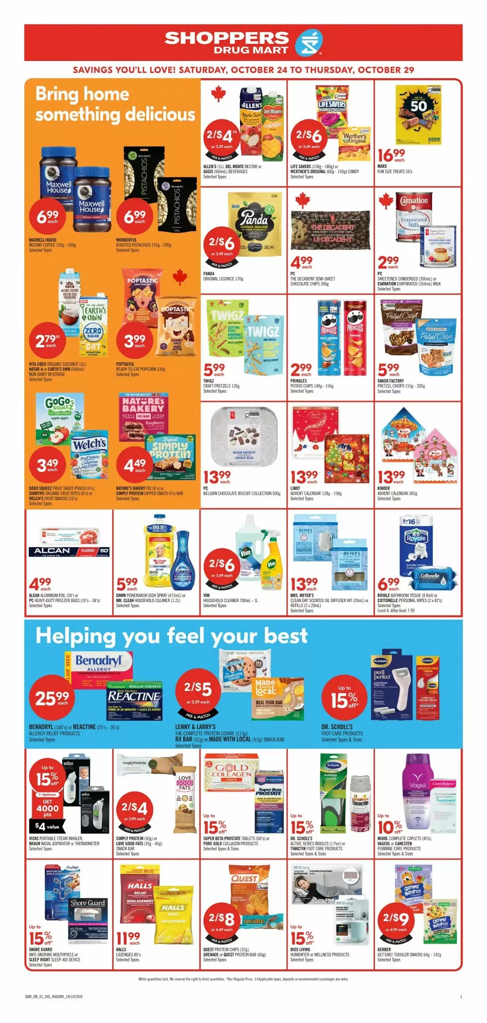 shoppers drug mart flyer october 24 29 17 700