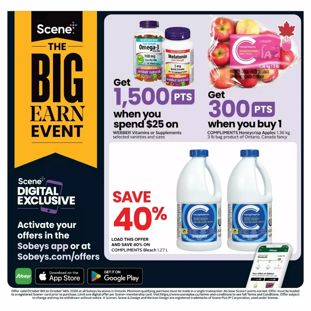 sobeys flyer on october 8 14 12 782