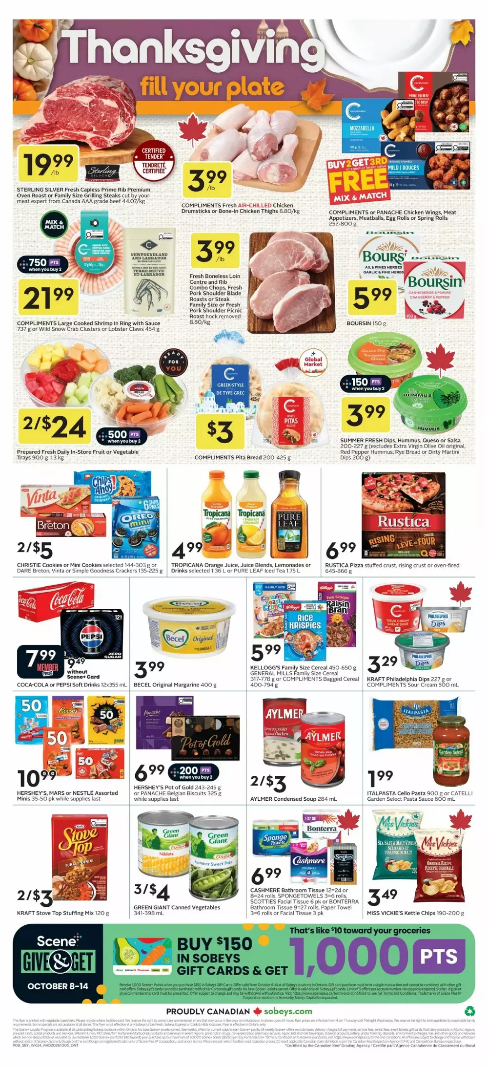 sobeys flyer on october 8 14 3 357