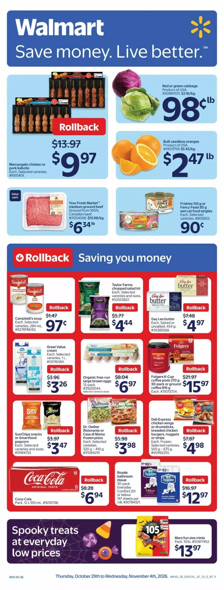 walmart flyer week 44, walmart circulaire semaine 44